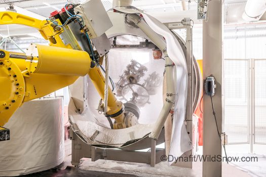 The sand coating part of the process, this is repeated several times, alternating with the liquid coating pictured above. The sand coating part of the process, this is repeated several times, alternating with the liquid coating pictured above.