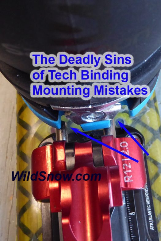 Ski touring binding mount mistakes.
