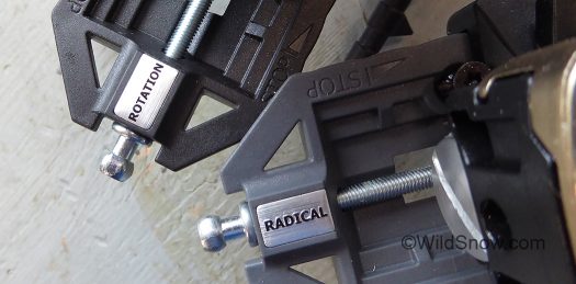 Heel units are overall mostly identical, only obvious difference is the badging. Heel units are overall mostly identical (Rad2 comes in both gold accent and all black), only obvious difference is the badging.