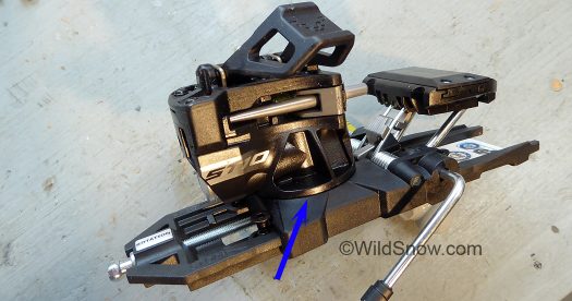 It could be argued that the important improvement to these bindings, over earlier Radicals, is how the heel unit is 'bayonet mounted' on the base plate. Both are the same this way, and I've covered in previous blog post. It could be argued that the importan improvement to these bindings, over earlier Radicals, is how the heel unit is 'bayonet mounted' on the base plate. Both are the same this way, and I've covered in previous blog post.