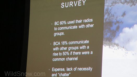 Matt's slide illustrating survey results.
