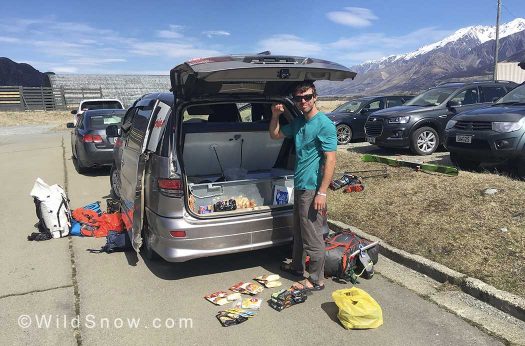 Frantically packing food and gear. Our little van from spaceship campers (add link here) has served us well, but a ski plane is a bit of a transport upgrade. Frantically packing food and gear. Our little van from spaceship campers (add link here) has served us well, but a ski plane is a bit of a transport upgrade.