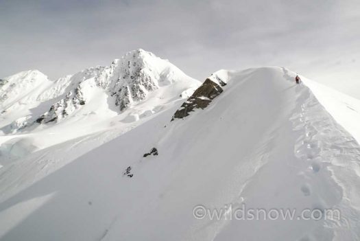 Working up one of the ridges towards the top of Brodrick before we were completely shrouded in clouds. Working up one of the ridges towards the top of Brodrick before we were completely shrouded in clouds.