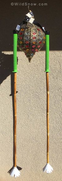 Panda poles: 46" of "Toasty" bamboo, 11" Katana grips, and 3.5" powder baskets. Also doubles as patio accessories Panda poles: 46" of "Toasty" bamboo, 11" Katana grips, and 3.5" powder baskets. Also doubles as patio accessories