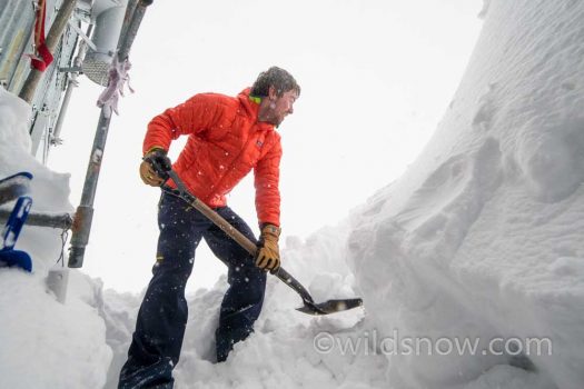 Shoveling out the front of the Kelman Hut on the Tasman Saddle, NZ. Patagonia's Micro-puff was my only go to puffy jacket for a week high on the glacier. Shoveling out the front of the Kelman Hut on the Tasman Saddle, NZ. Patagonia's Micro-puff was my only go to puffy jacket for a week high on the glacier.