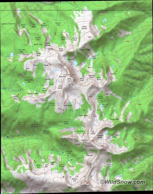 Valkyr Terrain with labels courtesy of Valkyr Adventure. Valkyr Terrain with labels courtesy of Valkyr Adventure.
