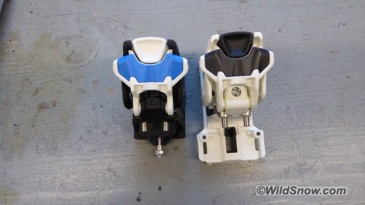 Top view, spot the adjustment screw on Vipec, not on top of Evo. Top view, spot the adjustment screw on Vipec, not on top of Evo.