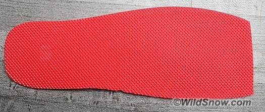 The textured boot board which is glued inside the shell. With small hands and a bit of effort, it can be peeled out. The textured boot board which is glued inside the shell. With small hands and a bit of effort, it can be peeled out.