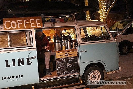 Where else do you get gourmet coffee Where else do you get gourmet coffee delivered for an alpine start?