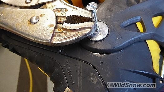 Thread in a 10/24 fastener and grab it with locking pliers. Thread in a 10/24 fastener and grab it with locking pliers.