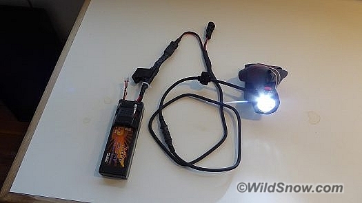 Modified with aftermarket battery and even a USB connector, Niterider lives again. Modified with aftermarket LiPo battery and even a USB connector, Niterider lives again.
