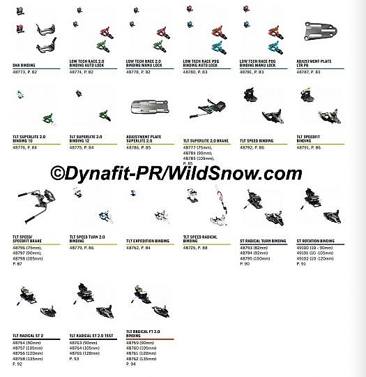 Dynafit ski touring bindings retailing 2017-2018. Note lack Beast model, but retention of Speed Radical Dynafit ski touring bindings retailing 2017-2018. Note lack Beast model, but retention of Speed Radical