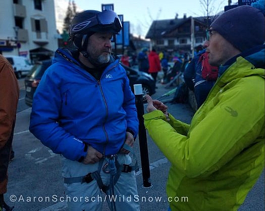 Scott (left) gets expert advice from our guide Fix.  Photo credit Aaron Schorsch.