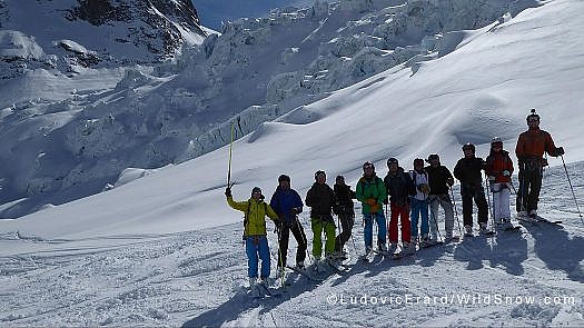 Saveur the Journey group photo on the “Mer de Glace” (sea of ice) glacier. Photo credit Ludovic Erard. Saveur the Journey group photo on the “Mer de Glace” (sea of ice) glacier. Photo credit Ludovic Erard.