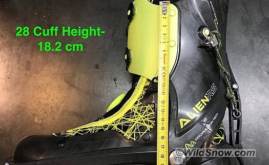 Scarpa Alien RS shell height