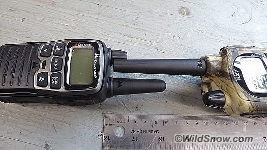 X-tra Talk antenna is significantly longer than X-talker. X-tra Talk antenna is significantly longer than X-talker.