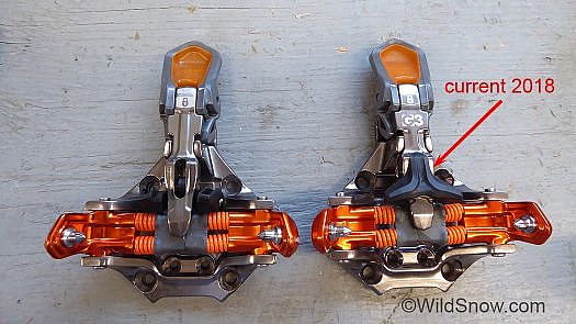 Only change we could see with the toe is a different boot toe locator. Only change we could see with the toe is a different boot toe locator.
