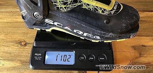 Fully modded, 1102 grams keeps you at the one kilo sweet spot.