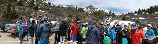 About 60 people showed up this year, coming and going. Panorama by Dick Jackson, click to enlarge. About 60 people showed up this year, coming and going. Panorama by Dick Jackson, click to enlarge.