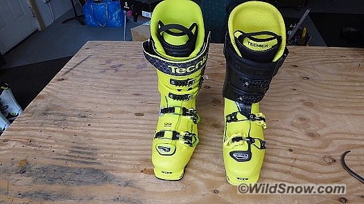 Tecnica Zero G, version 1 to left, 2 to right. Tecnica Zero G, version 1 to left, 2 to right.