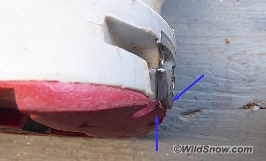 Detail of Scott boot heel. Detail of Scott boot heel.