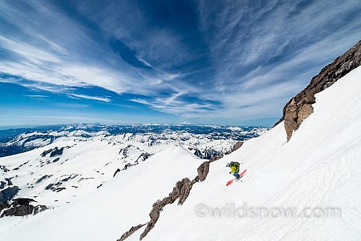 Cool Headwall was a great ski option for the descent!