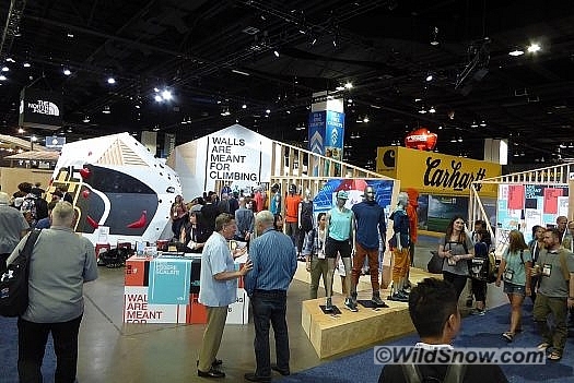 The North Face booth. The North Face booth.