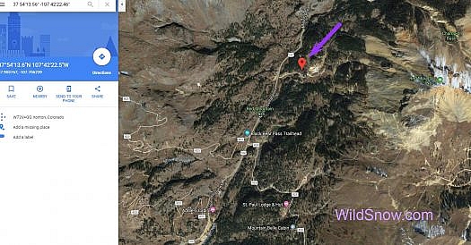The new lodge is located in an area called "Ironton," (presumably a former mining townsite) near Red Mountain Pass.