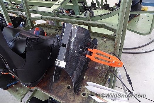 Cuffs are pressed at a nearby factory, using carbon pre-preg material. Cuffs are pressed at a nearby factory, using carbon pre-preg material.