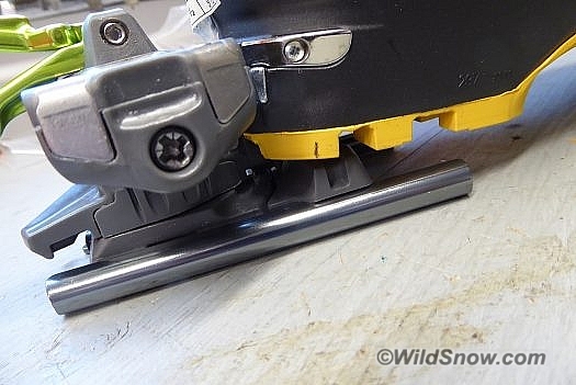 Ski touring boot in uphill mode, G3 ZED. Ski touring boot in uphill mode, G3 ZED.
