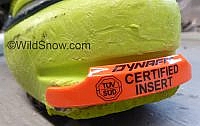 In the case of the three Dynafit type fittings we outline below, we recommend the Dynafit certified versions rather than those made by various second parties. With new boots, certified fittings are indicated by a red plastic clip-seal on the toe of the boot, as pictured above. Click images to enlarge. In the case of the three Dynafit type fittings we outline below, we recommend the Dynafit certified versions rather than those made by various second parties. With new boots, certified fittings are indicated by a red plastic clip-seal on the toe of the boot, as pictured above. Click images to enlarge.