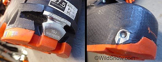 Dynafit Master Step is easiest to ID by the heel fitting. Dynafit Master Step is easiest to ID by the heel fitting.