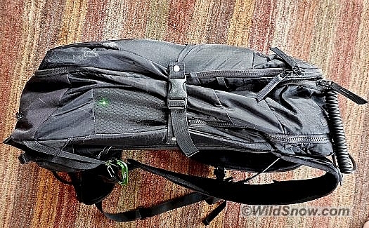 The additional compression strap cinched down. Would be nice to have two smaller ones professionally sewn in just behind the outer compartment. Outer attachment point for mine was chosen for better anchor point. Green LED means ready to inflate. The additional compression strap cinched down. Would be nice to have two smaller ones professionally sewn in just behind the outer compartment. Outer attachment point for mine was chosen for better anchor point. Green LED means ready to inflate.The additional compression strap cinched down. Would be nice to have two smaller ones professionally sewn in just behind the outer compartment. Outer attachment point for mine was chosen for better anchor point. Green LED means ready to inflate.