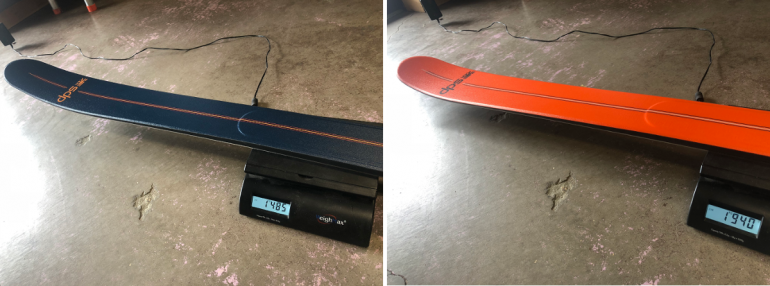 The new Wailer 100 Tour, left, weighing in at an impressive 455 grams less than the Wailer 100 Alchemist to the right.