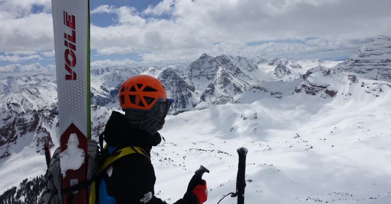 A lifetime of objectives presents itself from a high summit deep in the Maroon-Snowmass Wilderness.