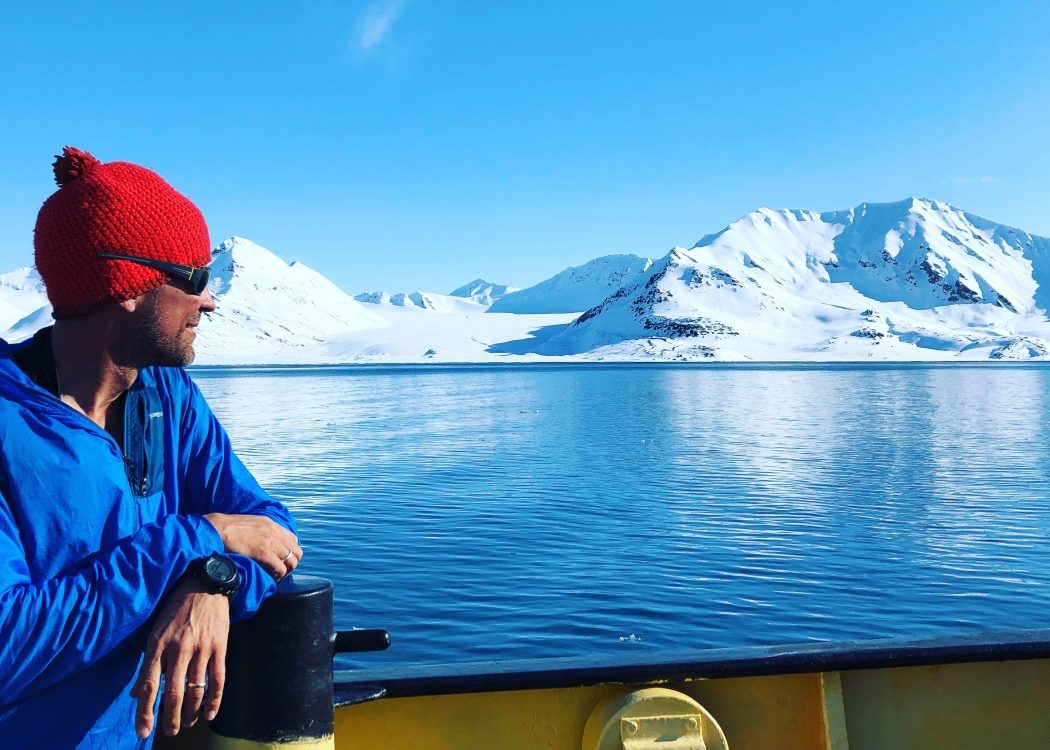 Tom Wolfe, IFMGA/ACMG mountain guide, relaxing after another stellar day touring and sailing in Svalbard