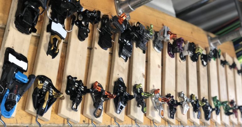 More ski touring binding choices that can fit in a camera frame or on a boot fitting bench