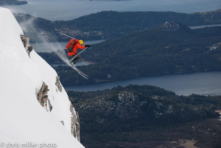 Our good friend Andy takes flight above Bariloche.
