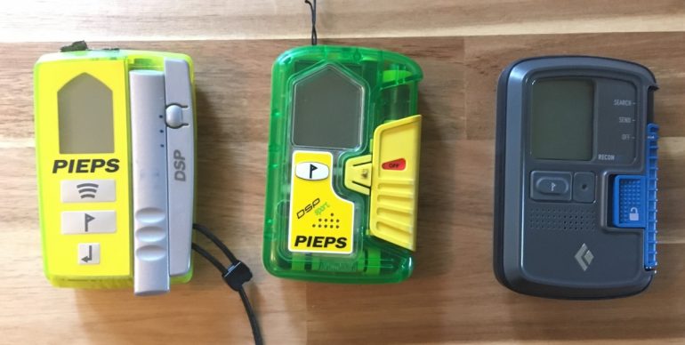 The Pieps evolution, from the 10 year old original DSP to the DSP sport, and now the new Recon BT.