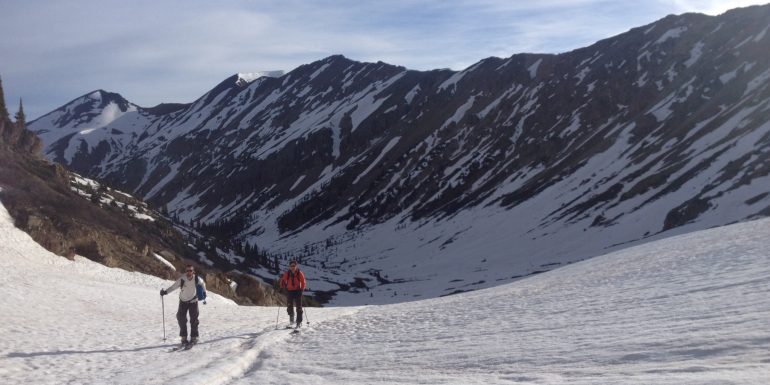 Ski crampons are most at home on spring mornings after a hard freeze, but occasionally have utility in winter as well.