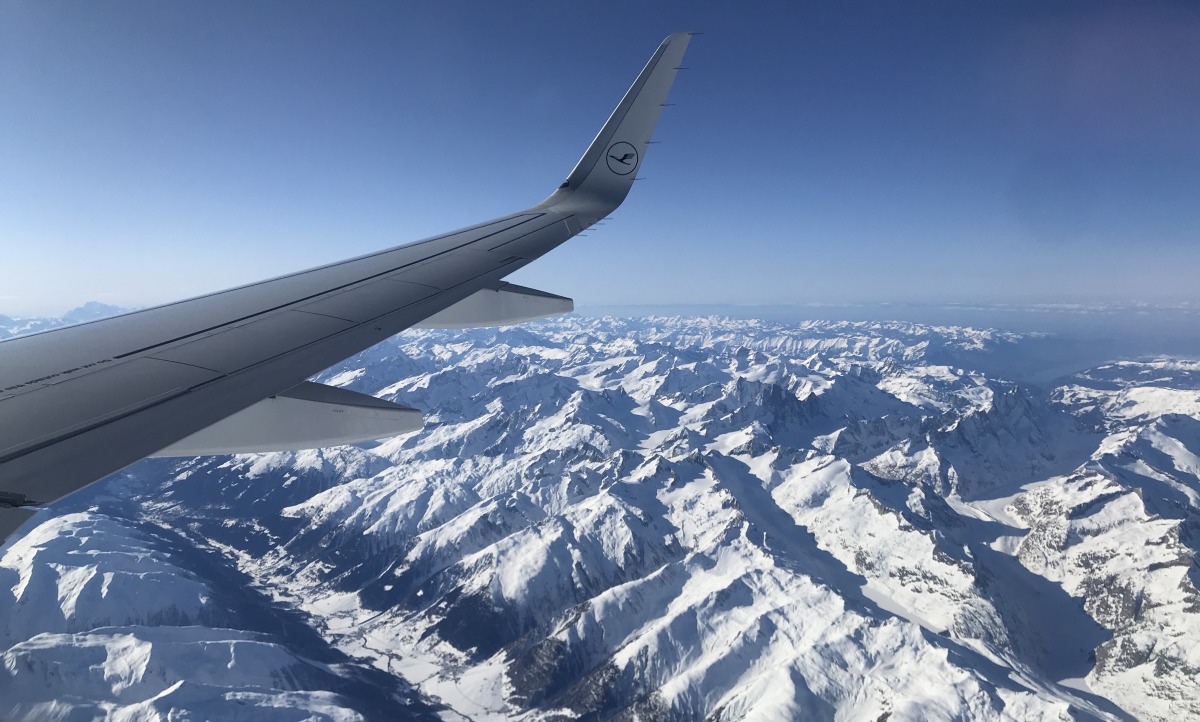 It sure is fun to fly over the Alps, but I couldn't help wondering just how much carbon my ski trip was pumping into the atmosphere.