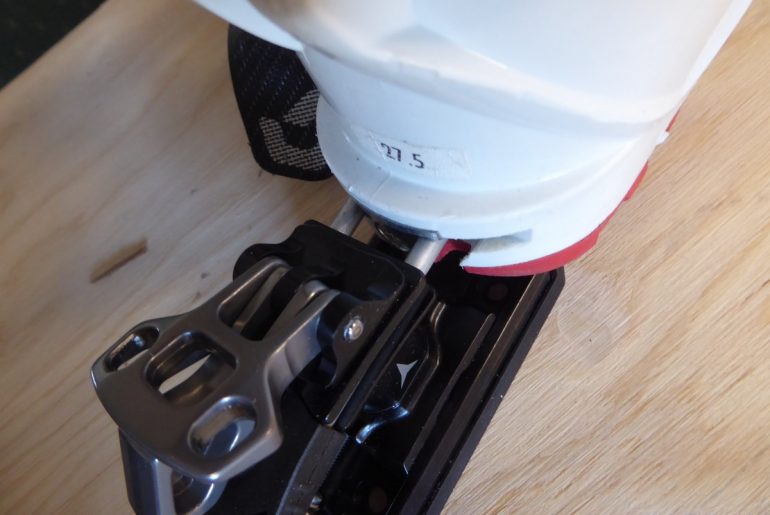 As before, you run the Backland with a 4 mm tech gap at the heel.