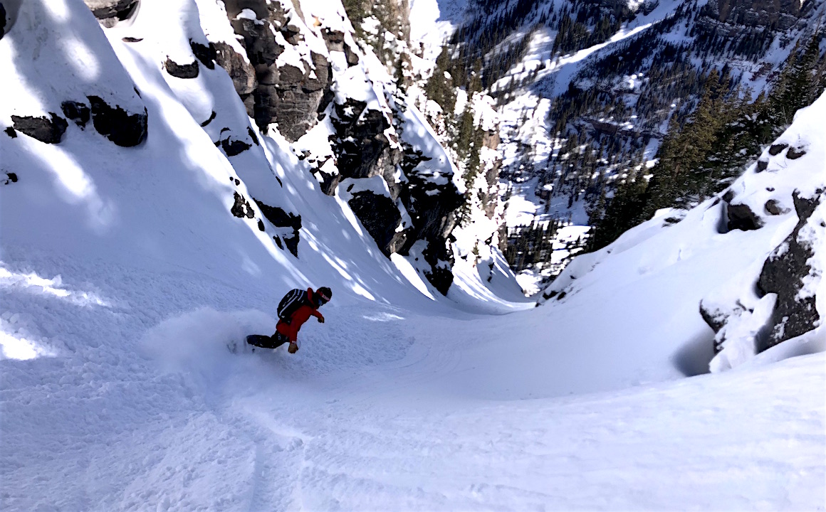 Caption: It’s not all about the up – the Phantom Link Lever has made the Atomic Backland Pro ride like my favorite snowboard boot, only way more capable.
