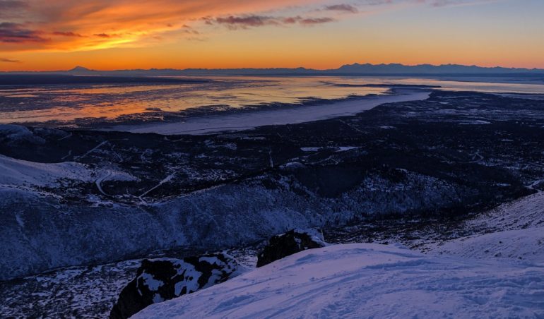 Watching the actual surf from Peak 3 at sunset.