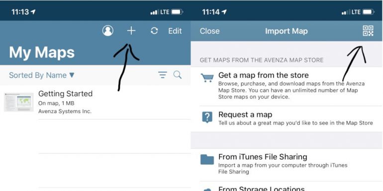 Once in Avenza, it's easy to upload your pre-made CalTopo map.