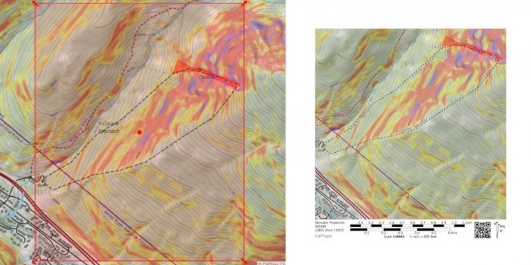 The selected portion of your CalTopo map can then be converted into a PDF.