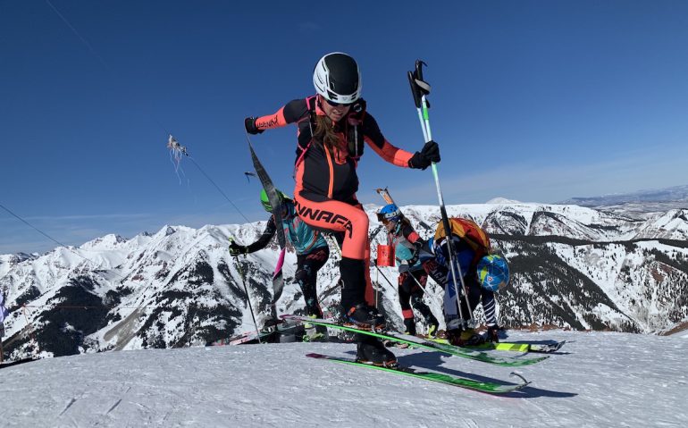 Competition for the ladies USSMA Championship title was fierce, with all three teams reaching the top of Highlands Bowl within minutes of each other.