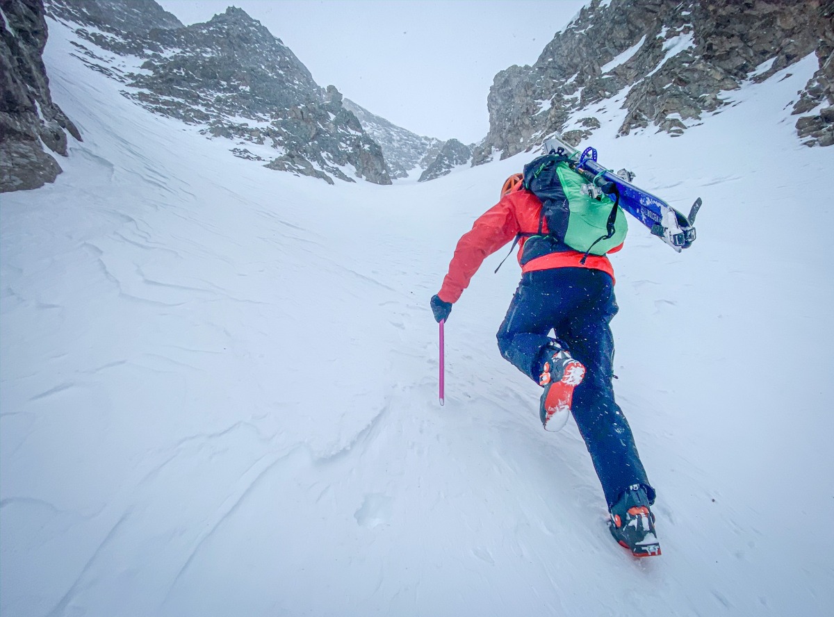 The Grivel Ghost provides no-nonsense steep snow security at a very low price to weight ratio. (PC Anton Sponar)