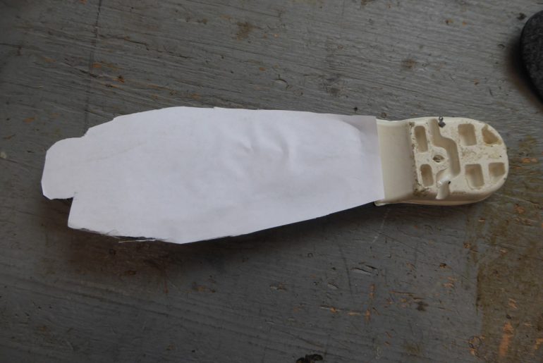 The glue was so sticky I resorted to laminating it with paper so I could handle the boot-board without it becoming part of my anatomy.
