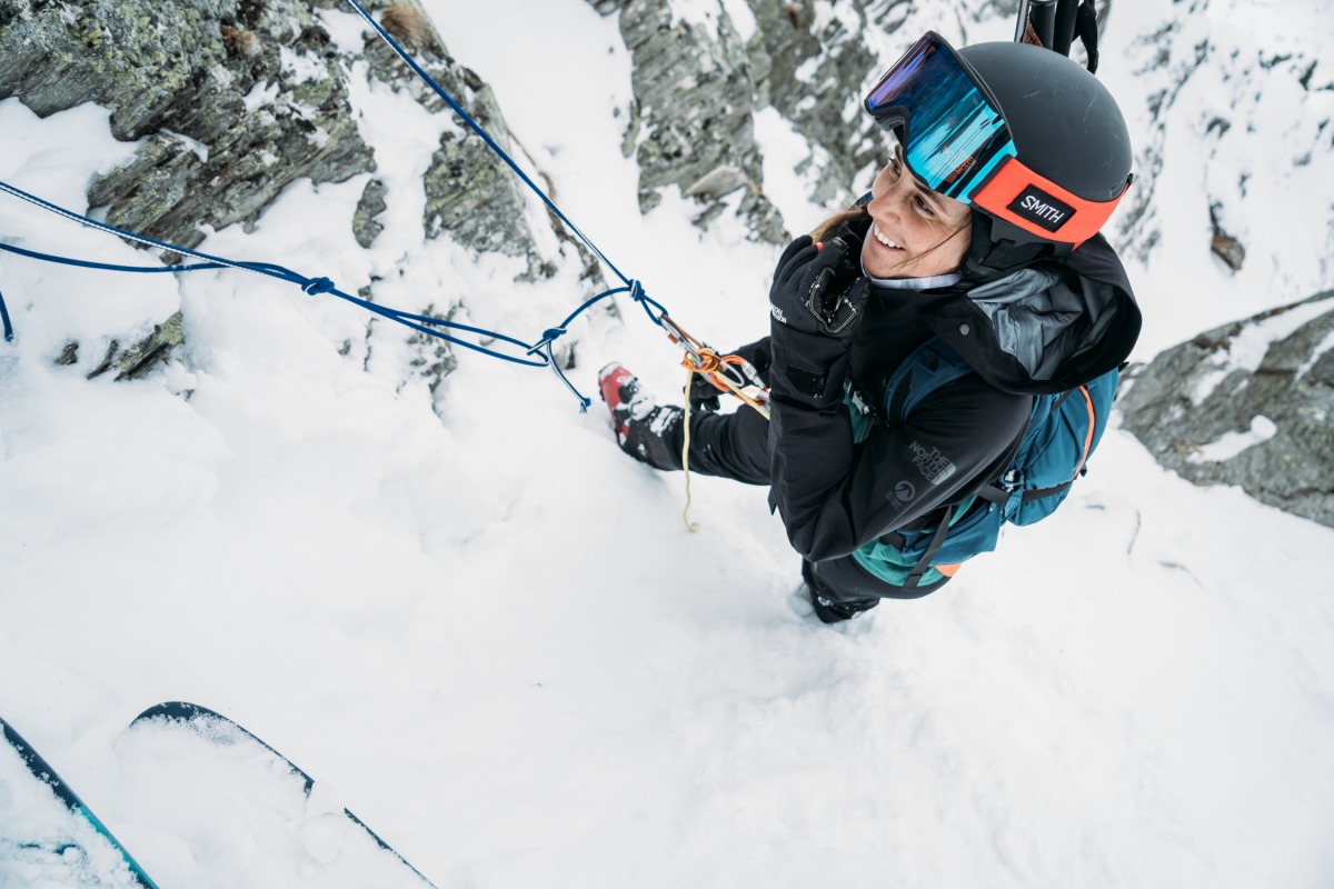 I enjoy ski lines that require a bit of problem solving to get the goods, like this one near my home in Austria. Photo: Leslie Hittmeier